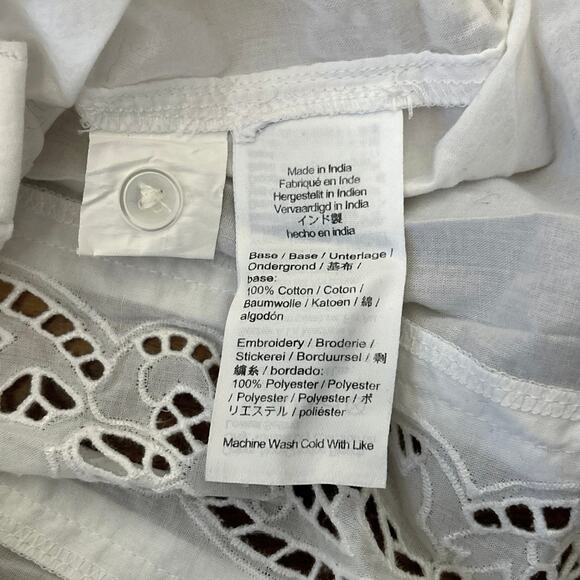 NWT Madewell Lace-Inset Pintucked Button Up White Size S - Picture 9 of 9